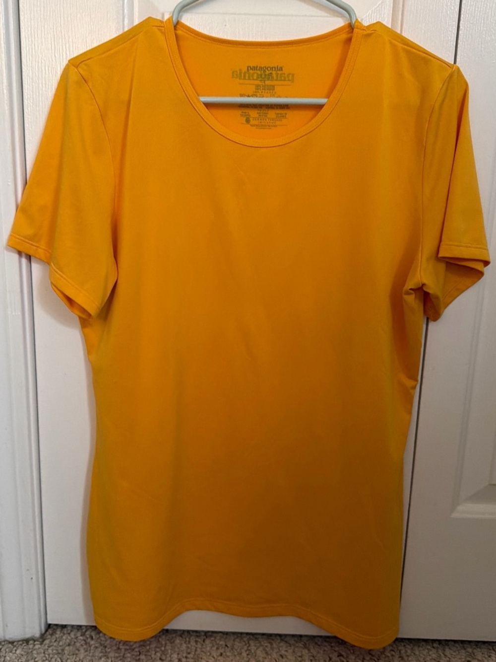 Patagonia Women's Golden Yellow Short Sleeve Performance Tee